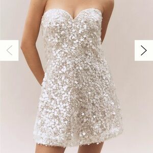 Helsi Mimi Strapless Sweetheart Sequin Mini Dress